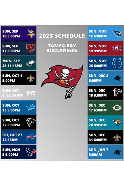 Tampa Bucs Schedule 2024 Printable - Berrie Tammie