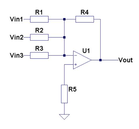 Inverting summing amplifier | MicroLab