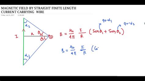 Magnetic Field Long Straight Wire Formula