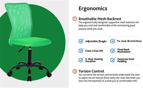 Amazon.com: Ergonomic Desk Chair Back Support,Mesh Office Chair with ...