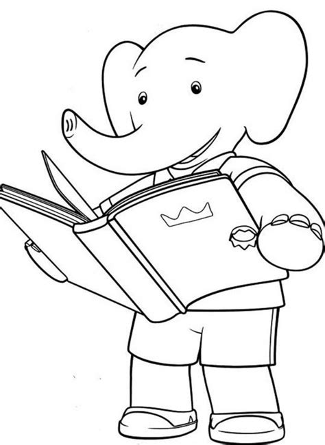 Dessin à colorier: Babar (Dessins Animés) #161 - Coloriages à imprimer | Coloring books, Toddler ...