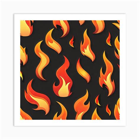 Fire Flames 1 Art Print by Pat4U - Fy