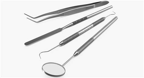 Basic dental instruments set model - TurboSquid 1297652