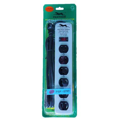 Panther Voltage Surge Protector Extension Cord Set 1.75M PSP0792 | Shopee Philippines