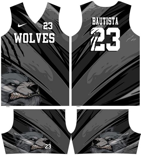 Wolves BasketBall Full Sublimation Jersey | Jersey design, Basketball ...