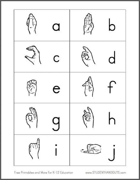 ASL (American Sign Language) Fingerspelling Flashcards | Sign language ...