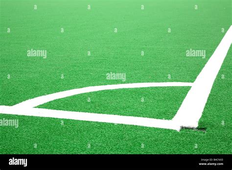 Football pitch markings Stock Photo - Alamy