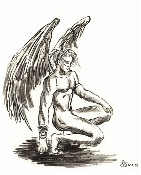 Kneeling Angel Drawing at GetDrawings | Free download