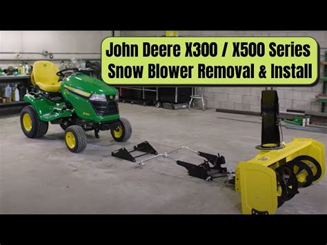 SNOW BLOWER INSTALL On JOHN DEERE X300 X500 SERIES (2016, 57% OFF