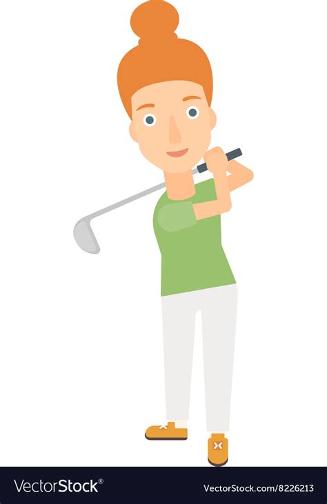 Golf player hitting the ball Royalty Free Vector Image