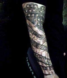 American Flag and Eagle Tattoo on Man's Arm