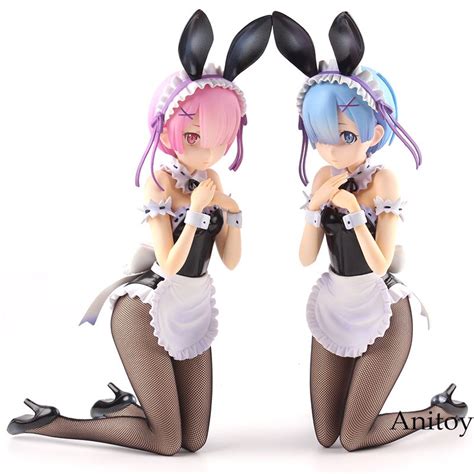 Re:Zero Re:life in a Different World from Zero Rem / Ram Bunny Ver. PVC Bunny Girl Anime Action ...