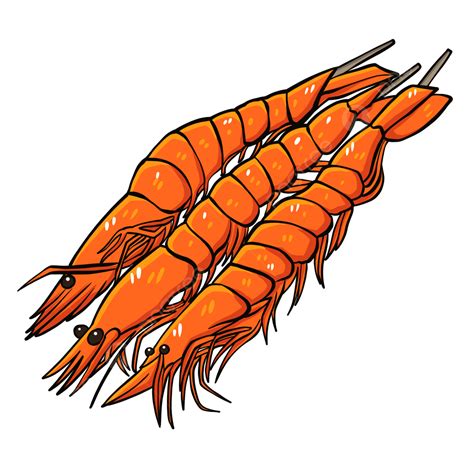 Cartoon Prawn Clipart Vector, Cartoon Gourmet Prawn, Prawns, Food ...