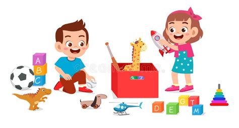 Kids Playing Toys Clipart