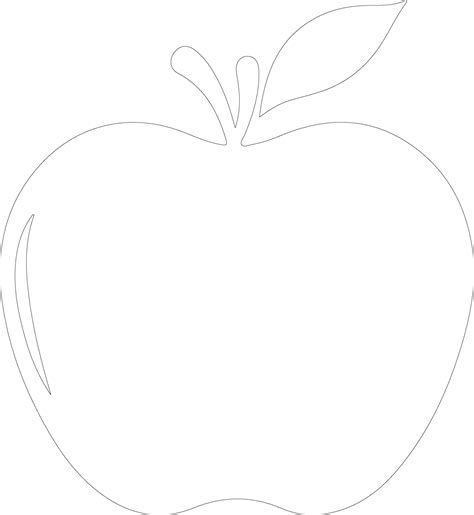 apple outline silhouette 38494654 Vector Art at Vecteezy