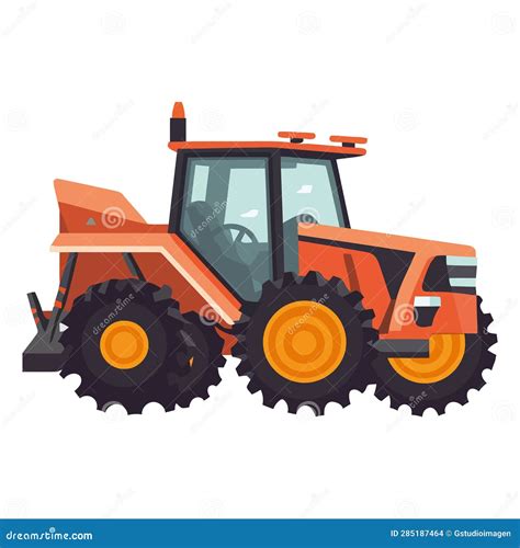 Combine harvester design stock vector. Illustration of digging - 285187464