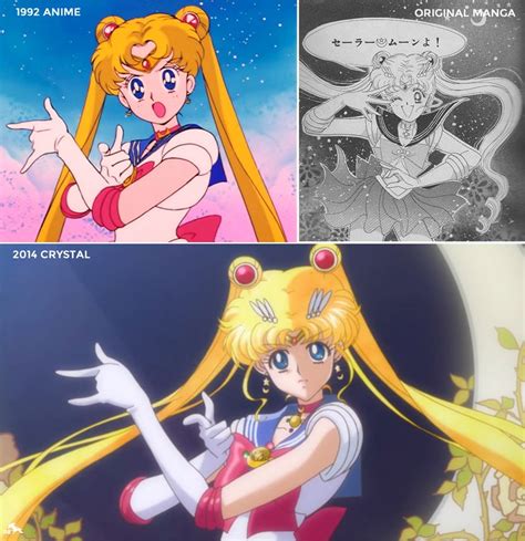 Sailor Moon Crystal vs. Original Anime & Manga | Anime, Sailor moon art ...