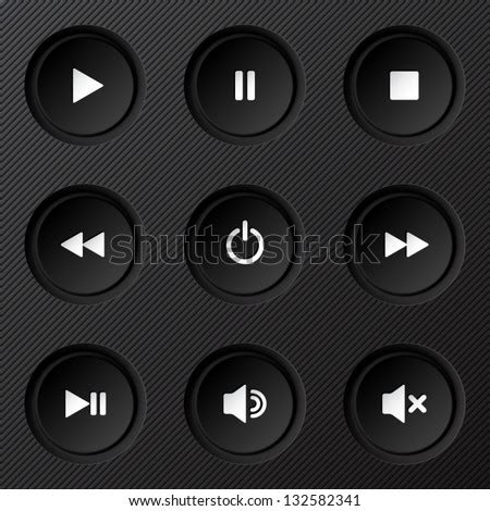 Glossy Music Buttons Vector | Download Free Vector Art | Free-Vectors