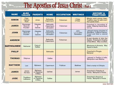 The Apostles of Jesus Christ – 1 | Bible study help, Apostles creed, Apostles