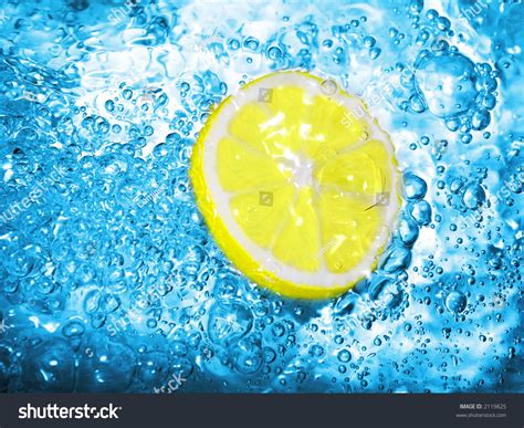 Lemon Slice In Sparkling Water Stock Photo 2119825 : Shutterstock