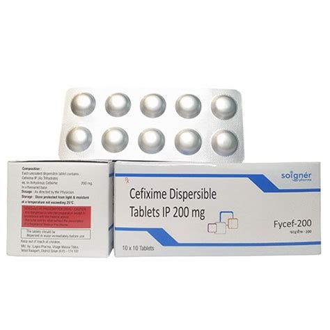 Cefixime Trihydrate Dispersible Tablets Manufacturer and Supplier in India