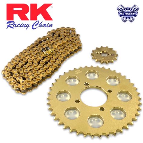 RK CHAIN SET RAIDER150 OLD/NEW BREED 428 STEEL GOLD SERIES | Shopee Philippines