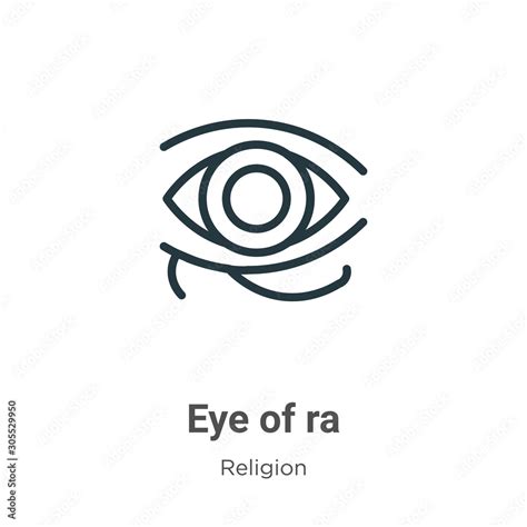 Eye of ra outline vector icon. Thin line black eye of ra icon, flat ...