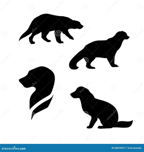 Wolverine Vector Silhouettes | CartoonDealer.com #56870927