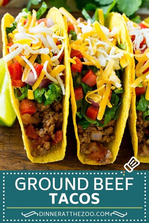 Ground Beef Tacos - Dinner at the Zoo