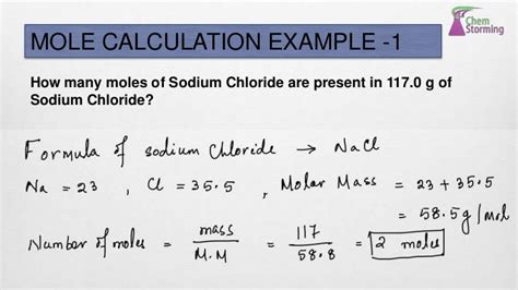 Chapter 1-4 mole calculation examples