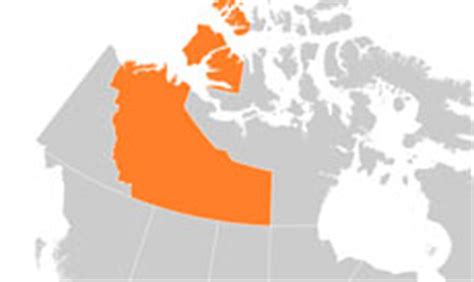 Physical map of Northwest Territories