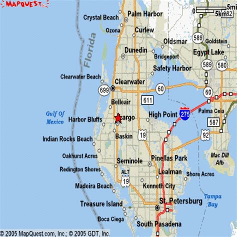 Large Florida Maps For Free Download And Print | High-Resolution And - Map Of Clearwater Florida ...