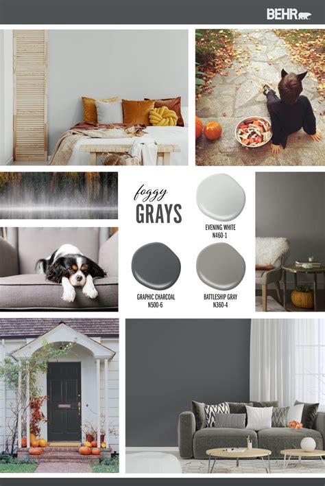 Foggy Grays Color Palette | Colorfully BEHR