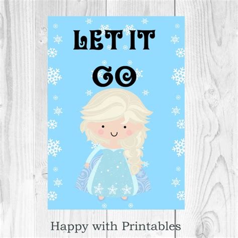 Items similar to Printable Frozen Elsa Poster - Let it go - Printable ...