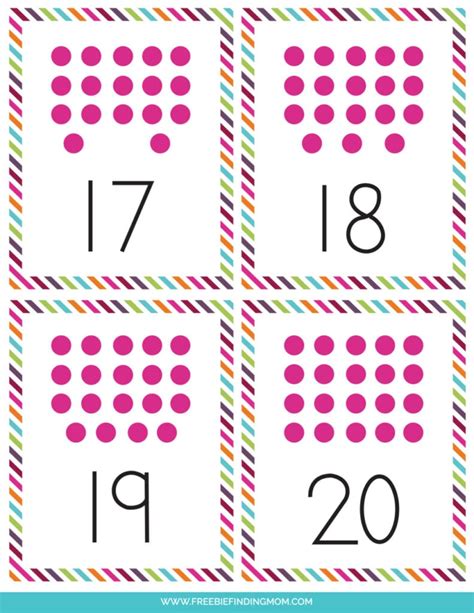 Free Number Flashcards Printable 1-20 (PDF Downloads)