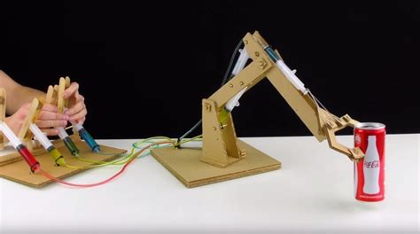 Making an Impressive Working Robotic Arm from Cardboard | Make: