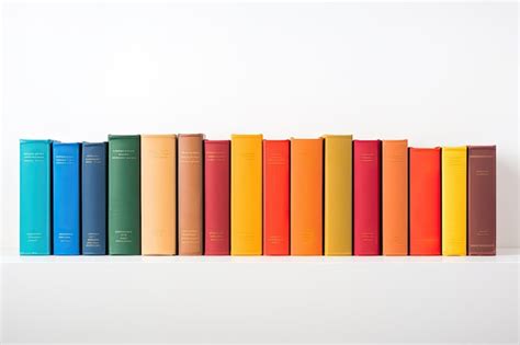 Premium AI Image | Row of colorful books solated on white background