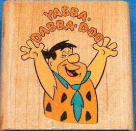 Amazon.com: Fred Flintstone Yabba-Dabba-Doo! Wood Mounted Rubber Stamp ...