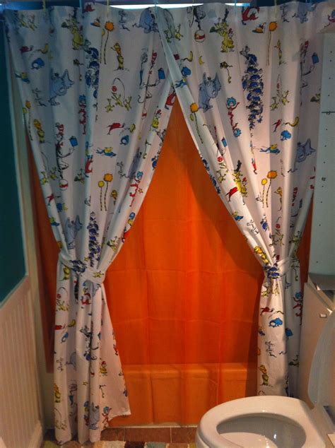 ##eatshitpotterybarn Made my own Dr Seuss shower curtain Dr Seuss Nursery, Pottery Barn, Trailer ...