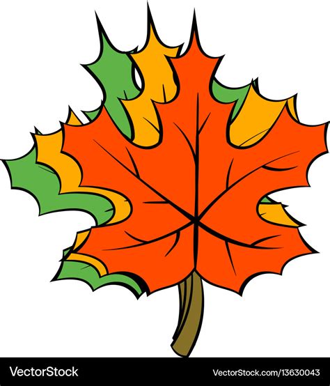 Maple leaves icon cartoon Royalty Free Vector Image