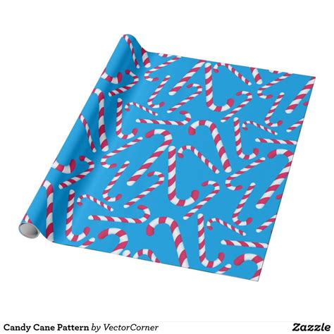 Candy Cane Pattern Wrapping Paper | Candy cane, Wrapping paper, Paper