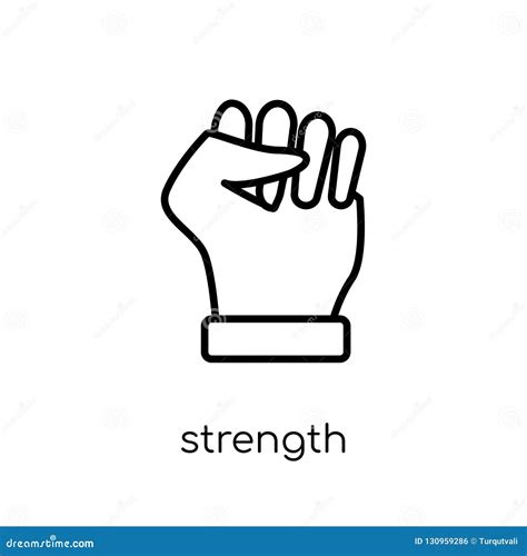 Strength Icon from Collection. Stock Vector - Illustration of muscle ...