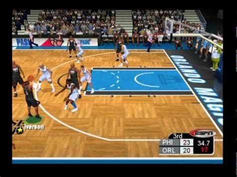 ESPN NBA Basketball aka NBA 2K4 Gameplay 76ers vs Magic - YouTube