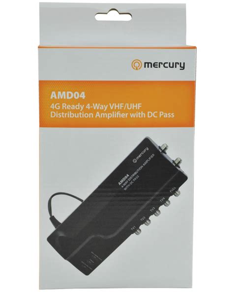 Mercury AMD04 4G Ready VHF/UHF Distribution Amplifiers with DC Pass ...