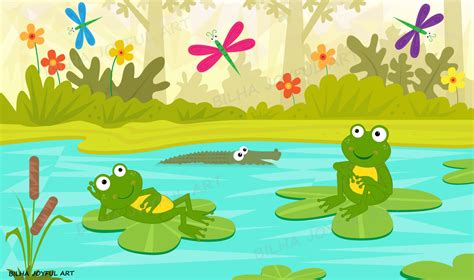 Pond frogs clipart - Clipground