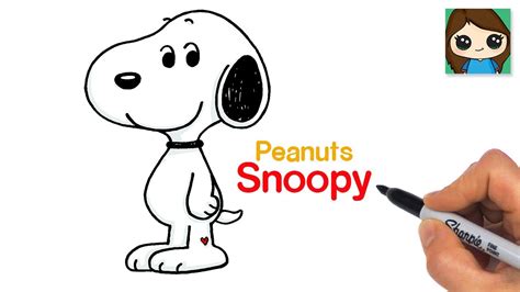 How to Draw Snoopy Easy | Peanuts Dog - YouTube