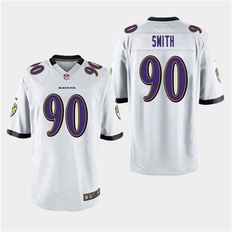 Baltimore Ravens #90 Za'Darius Smith White Stitched Game Jersey