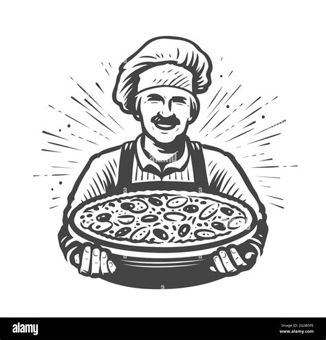 Cook pizza logo. Restaurant, food symbol vector illustration Stock Vector Image & Art - Alamy