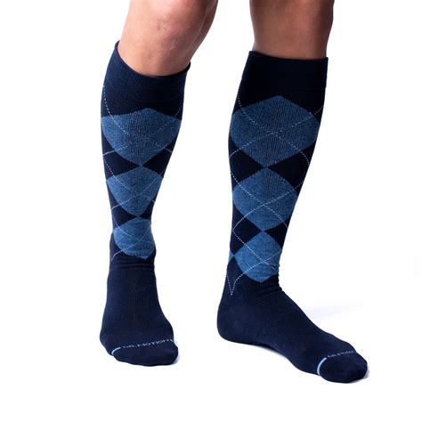 Classic Argyle | Knee-High Compression Socks For Men | Dr. Motion