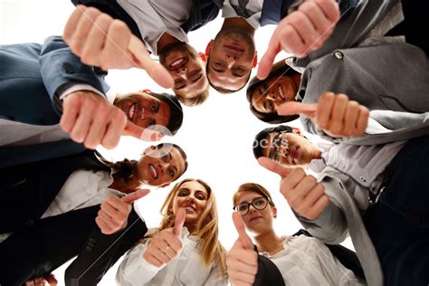 Group of business people standing in circle Royalty-Free Stock Image - Storyblocks